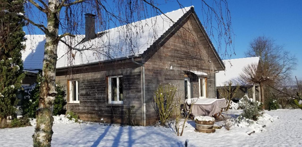 Gite De La Tuillere, Maison Contemporaine En Bois Avec Vue Et Piscine Saint-Aulaire Exterior photo